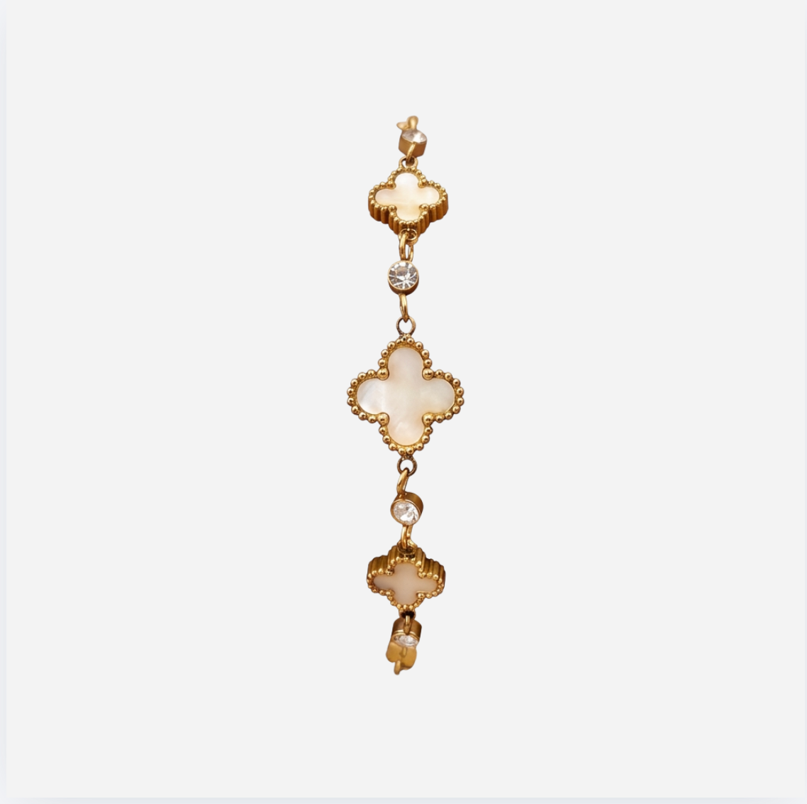 White Clover Charm Bracelet
